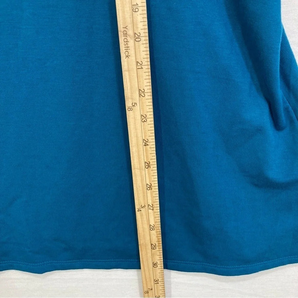 Lane Bryant Blue Cold Shoulder Soft Stretch Blouse Size 22/24 - Picture 4 of 10